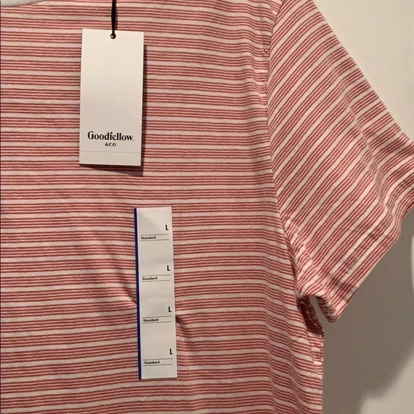 Goodfellow & Co Cotton T-Shirt Striped Short Sleeve Men’s Large NWT - Picture 4 of 6